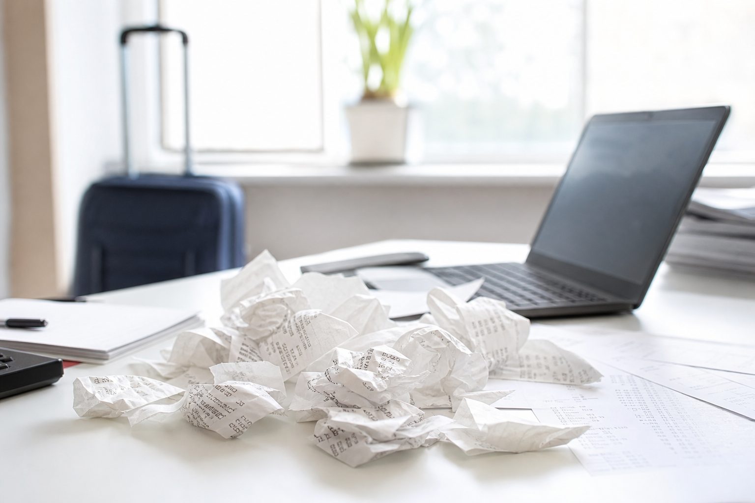 Scrivania con computer fisso acceso, mouse e cuffie senza fili appoggiate accanto alla tastiera